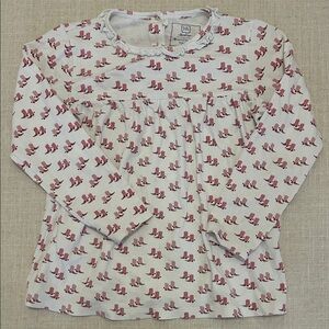 Lila&Hayes Shirt Girls 9 Cowboy Boots Ruffle Collar